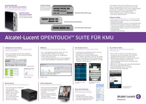 Broschüre Alcatel - Lucent Omni PCX Office RCE , Übersicht