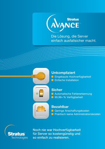 Stratus Avance Broschüre als PDF-Datei zum Download - it-ulm.de