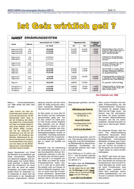 Internetausgabe Equitana 2007 - iWEST