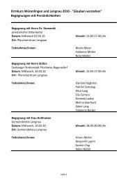 Firmkurs Würenlingen und Lengnau 2010 - 
