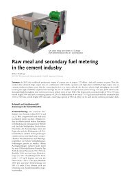 Raw meal and secondary fuel metering in the - Jaudt Dosiertechnik ...