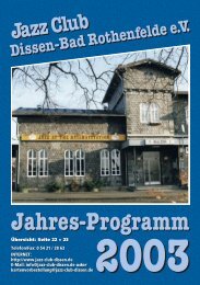 2003 - Jazz Club Dissen - Bad Rothenfelde eV