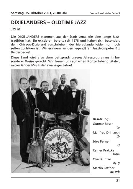2003 - Jazz Club Dissen - Bad Rothenfelde eV