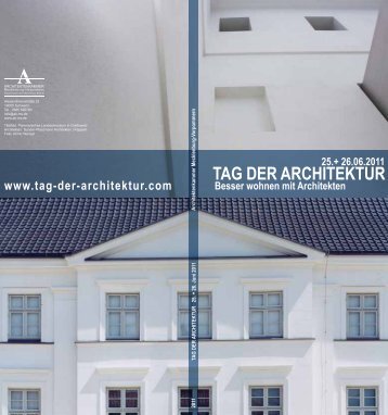 tag der architektur - Architektenkammer Mecklenburg-Vorpommern