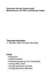 Tagungsunterlagen 7. Oktober 2008, Schloss ... - PEFC Austria