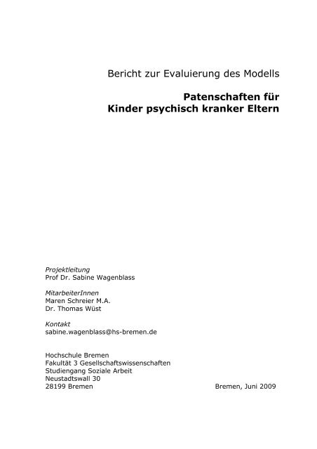 Evaluation Patenschaften (PDF 3566 kB) - PiB