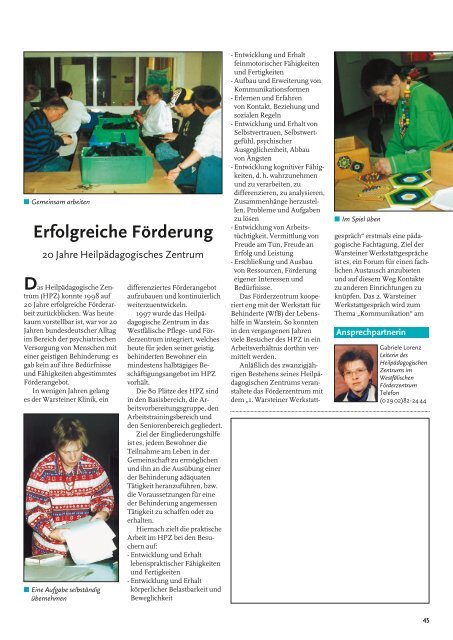 Westfälische Klinik Warstein - Klinikmagazin