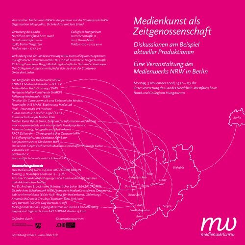 Flyer / Einladungskarte - Hartware MedienKunstVerein Dortmund