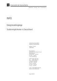 Design-Studiengänge in Deutschland (PDF: 72KB)