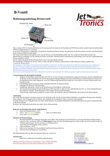 Bedienungsanleitung de/en - Jet-Tronics