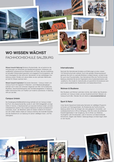 Info-Broschüre - Fachhochschule Salzburg