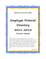 SCC Employee Pictorial Directory - Spokane Community College