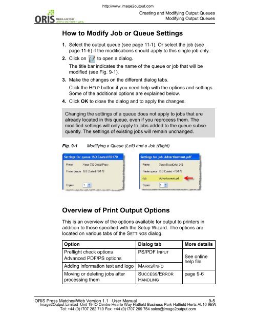 Press Matcher Web User Manual - image2output - Support