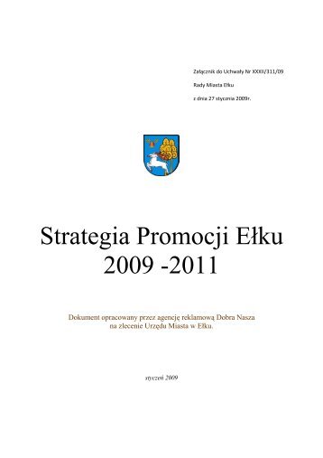 Strategia Promocji Ełku 2009 -2011
