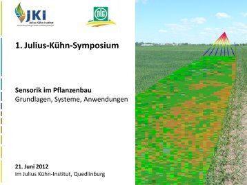 Optische Sensoren in der Landwirtschaft - Julius Kühn-Institut