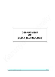 DEPARTMENT OF MEDIA TECHNOLOGY - Karunya University