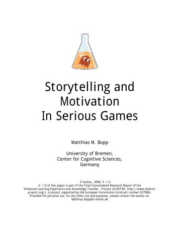 Storytelling and Motivation In Serious Games