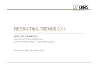 recruiting trends 2011 prof. dr. tim weitzel - Amiando