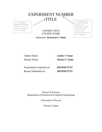 lab report template
