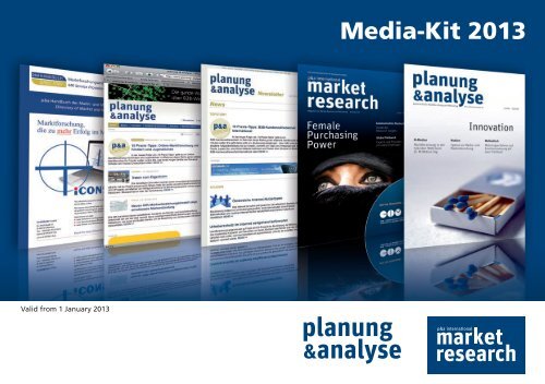 Media-Kit 2013 - Planung & Analyse