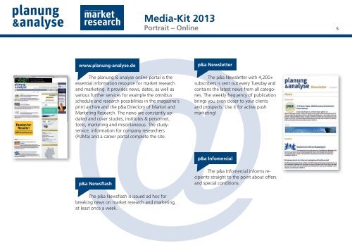 Media-Kit 2013 - Planung & Analyse