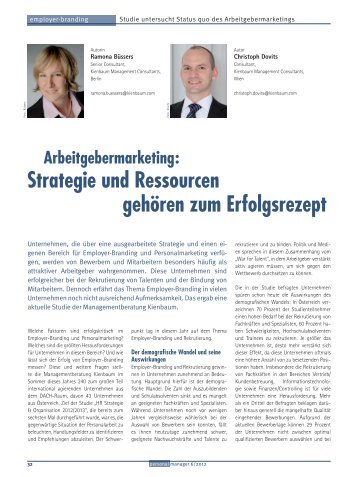 Strategie und Ressourcen gehören zum Erfolgsrezept - Kienbaum