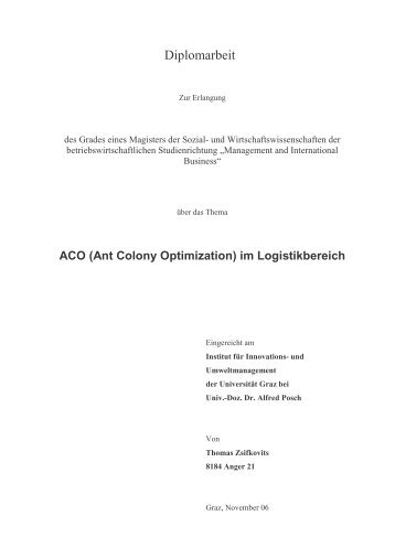 ACO (Ant Colony Optimization) - Antoptima SA