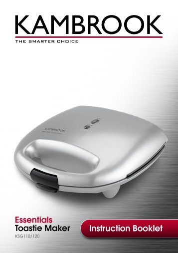 Instruction Booklet Essentials Toastie Maker - Kambrook