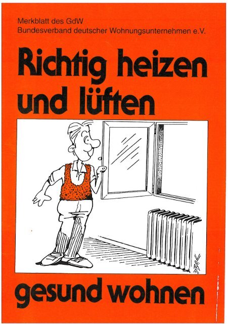 Richtig heizen und lüften (Merkblatt des GdW) - Joas Fenster