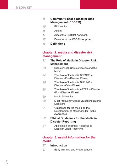 community-based disaster risk management and the media media kit