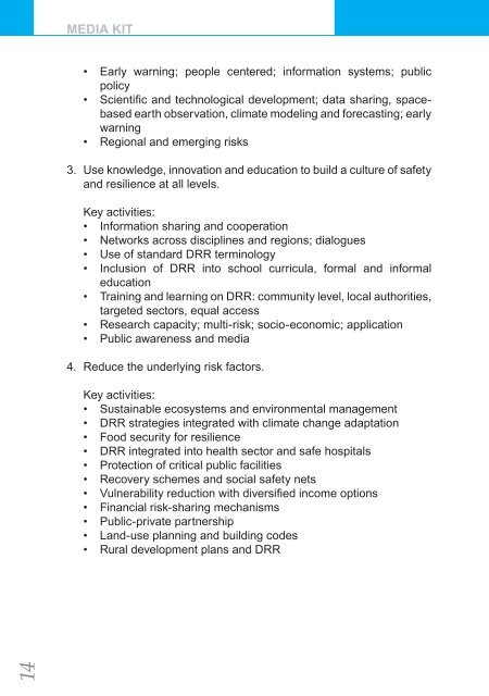 community-based disaster risk management and the media media kit