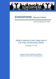 Media Codebook I and Coding Sheet I For Print and Broadcast Media