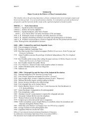 TIMELINE Major Events in the History of Mass Communications This ...