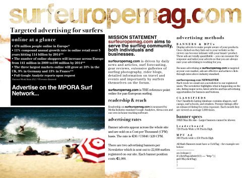 Surf Europe Media Kit - Mpora