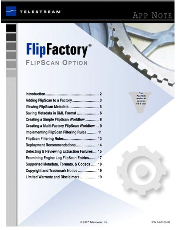 FlipFactory FlipScan Option - Telestream