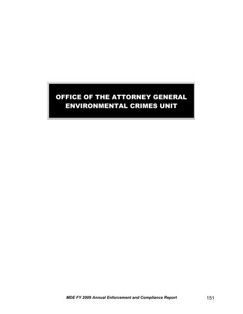 Report - Maryland Department of the Environment