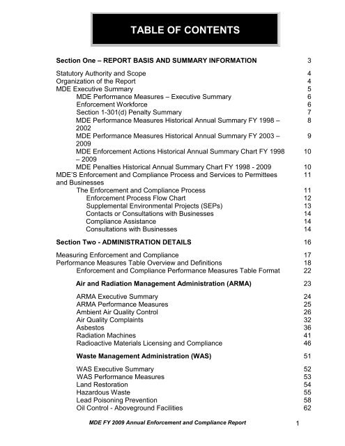 Report - Maryland Department of the Environment