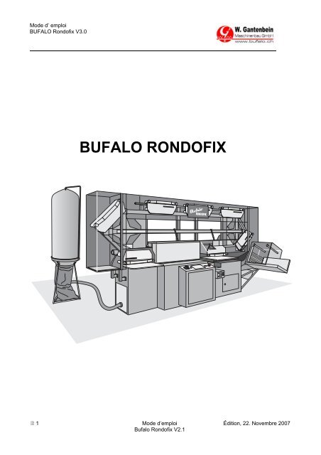 Instructions d'utilisation, complet - W. Gantenbein GmbH