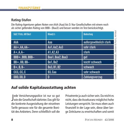 Focus Money: Die besten Vorsorge-Policen - PrismaLife AG