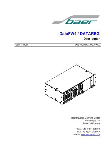 DataFW4 / DATAREG - baer-gmbh.com