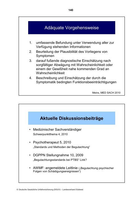 Tübinger Begegnung - Deutsche Gesetzliche Unfallversicherung