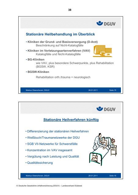 Tübinger Begegnung - Deutsche Gesetzliche Unfallversicherung