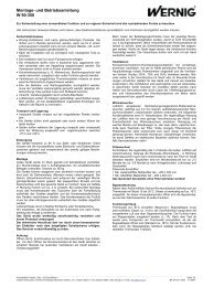 Montage- und Betriebsanleitung W 90-350 - Wernig