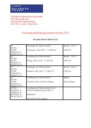 Vorlesungsverzeichnis - Allgemeine und theoretische Elektrotechnik ...
