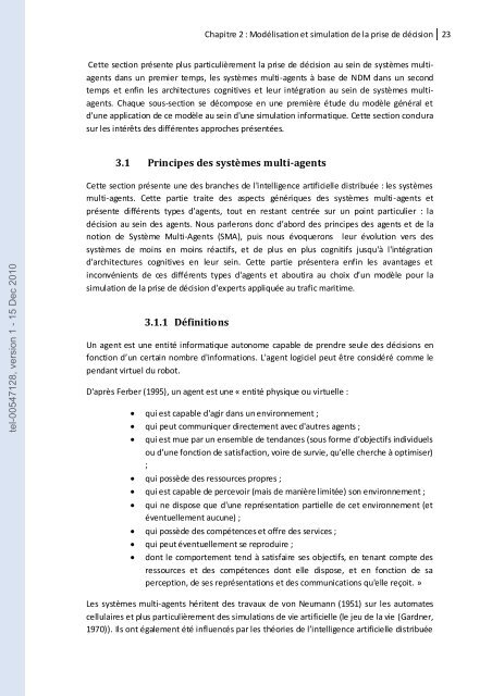 Simulation cognitive de la prise de décision d'experts; application au ...