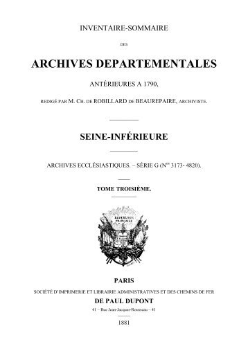 Serie G 3173-4820 - Histoire et Patrimoine du Vexin