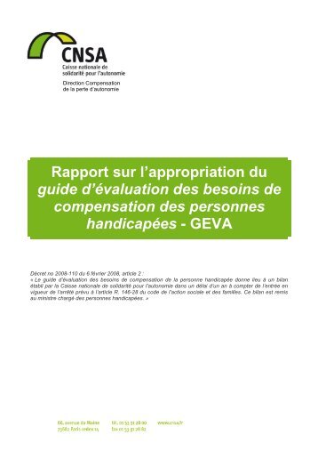 Rapport GEVA - Cnsa