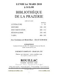 BIBLIOTHÈQUE DE LA PRAZERIE - Rouillac