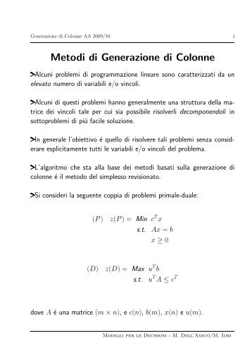 Column Generation