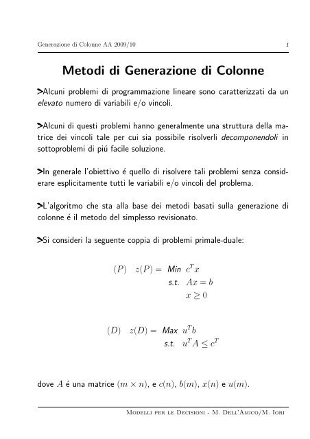 Column Generation
